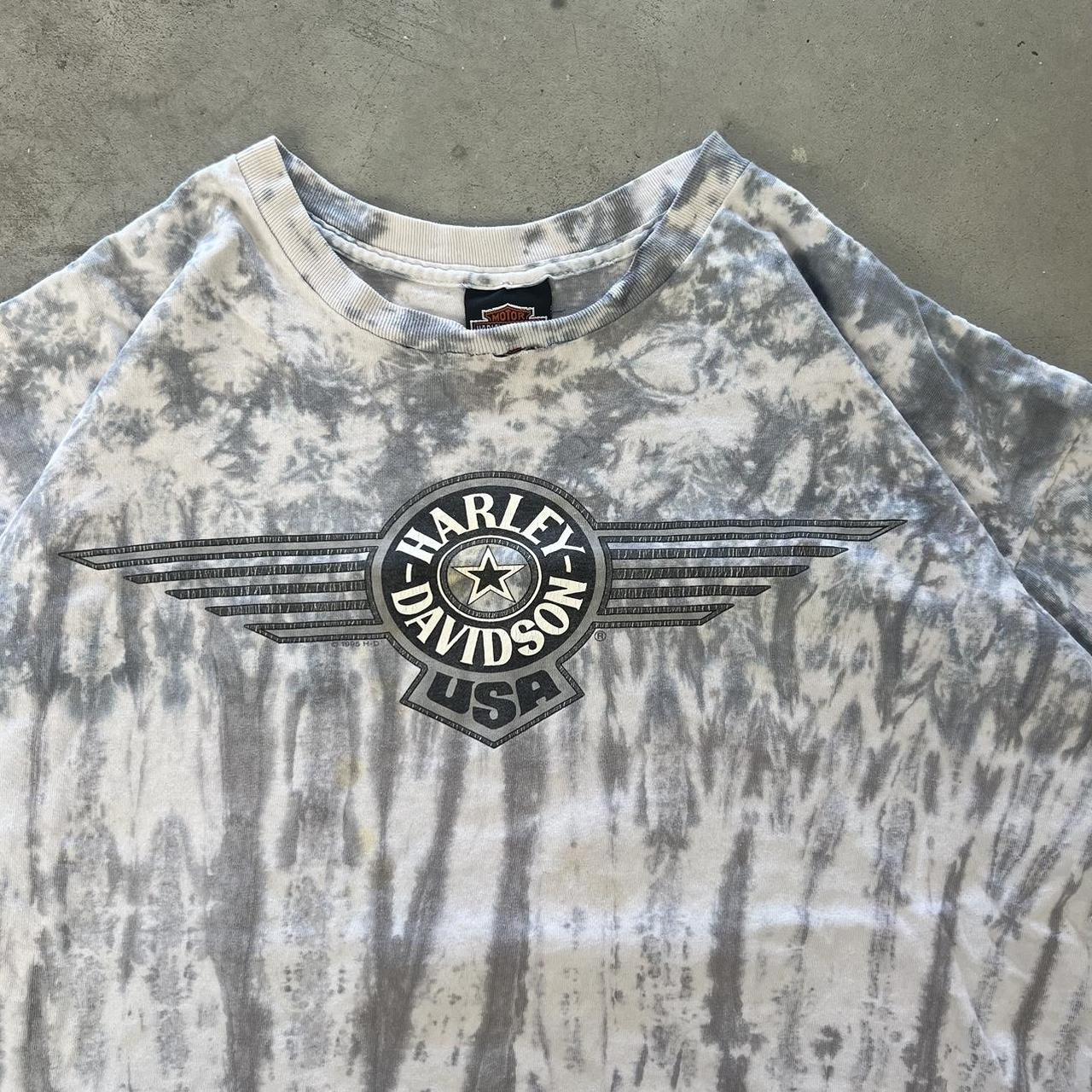 Vintage 90s Harley Davidson Tie Dye Motorcycle Biker... Depop