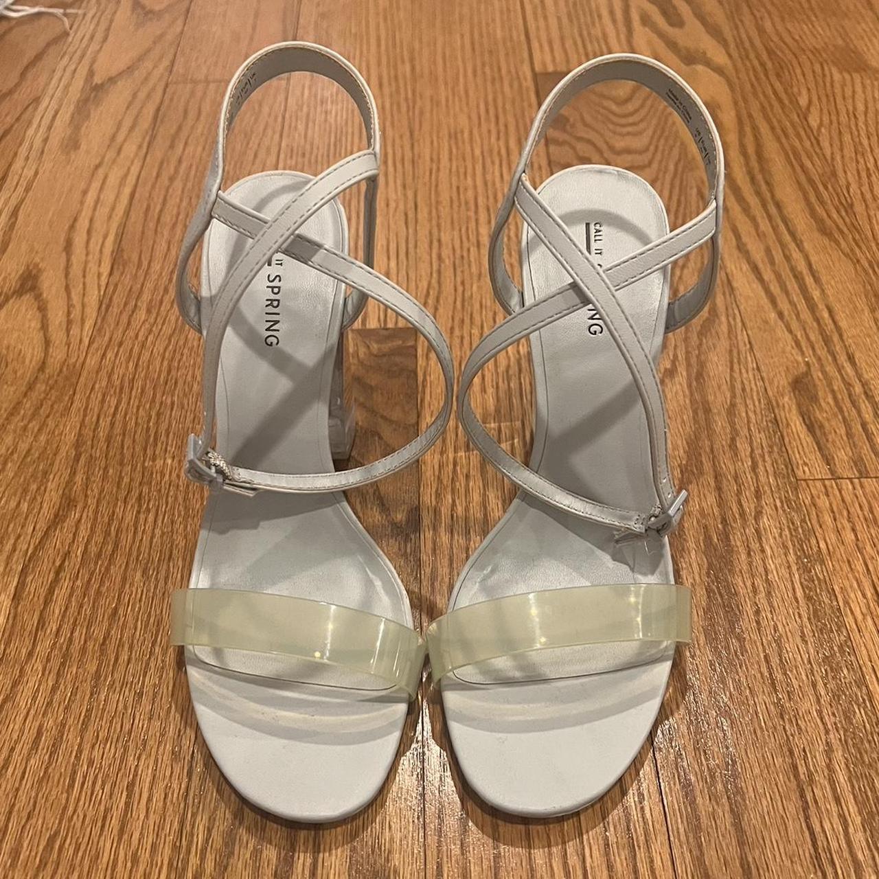 powder blue strappy heels