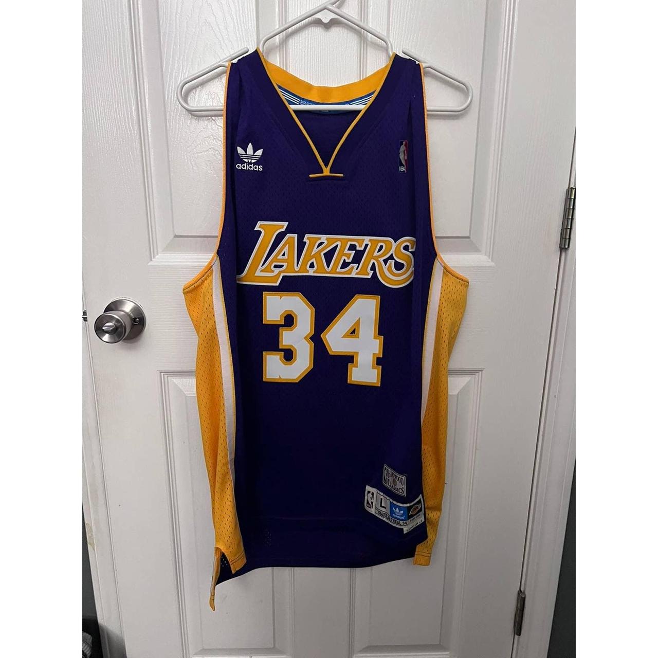 Mens Adidas Hardwood store Classic Shaquille oneal Los angeles Lakers jersey NWOT