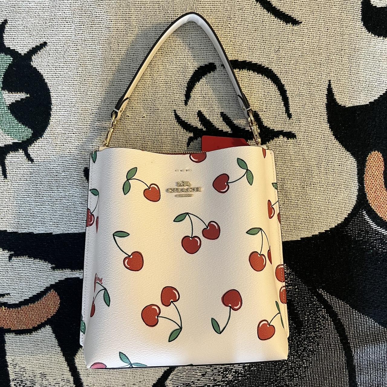White and red cherry coach purse with red insides.... - Depop