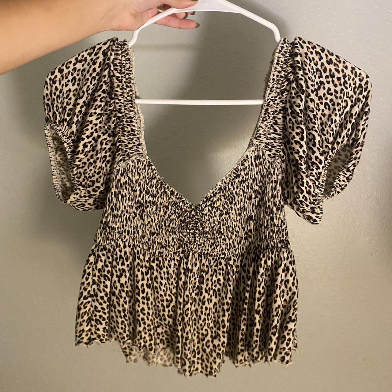 Urban Outfitters cheetah top size small, like new! - Depop