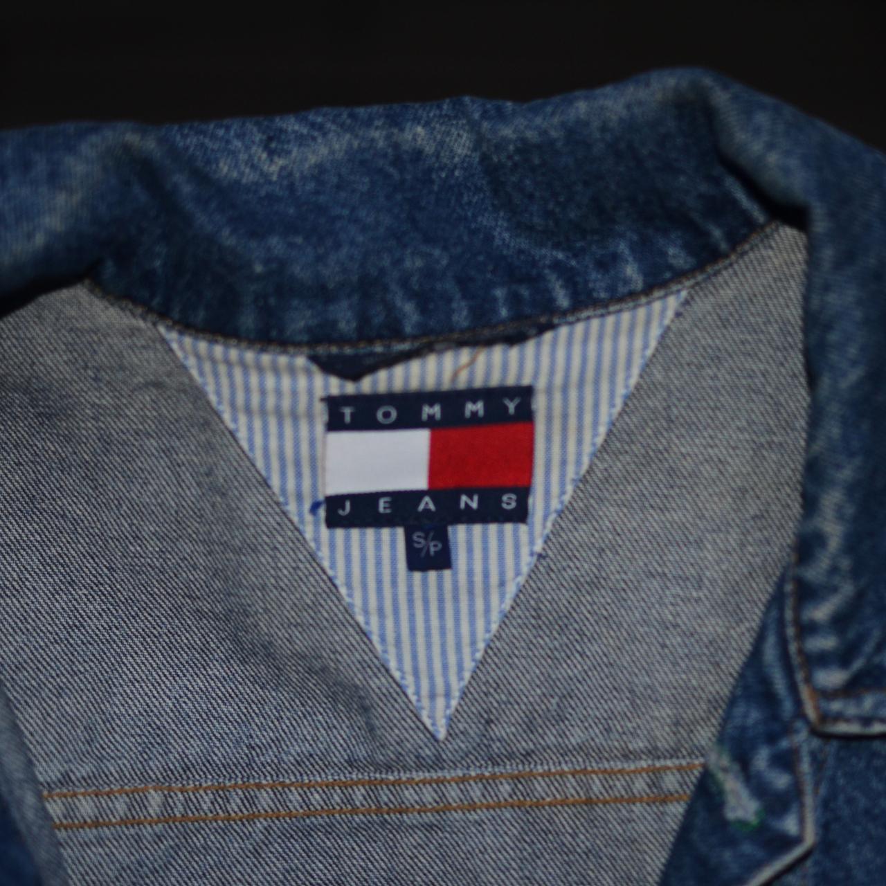 Tommy Hilfiger denim jacket 90s Vintage great... - Depop