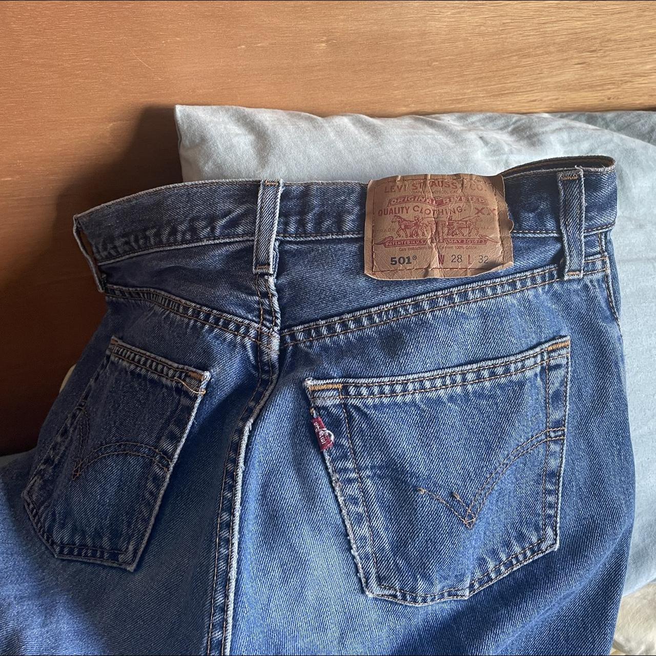 Levi 501s dark blue wash. Repop, have had my fun... - Depop