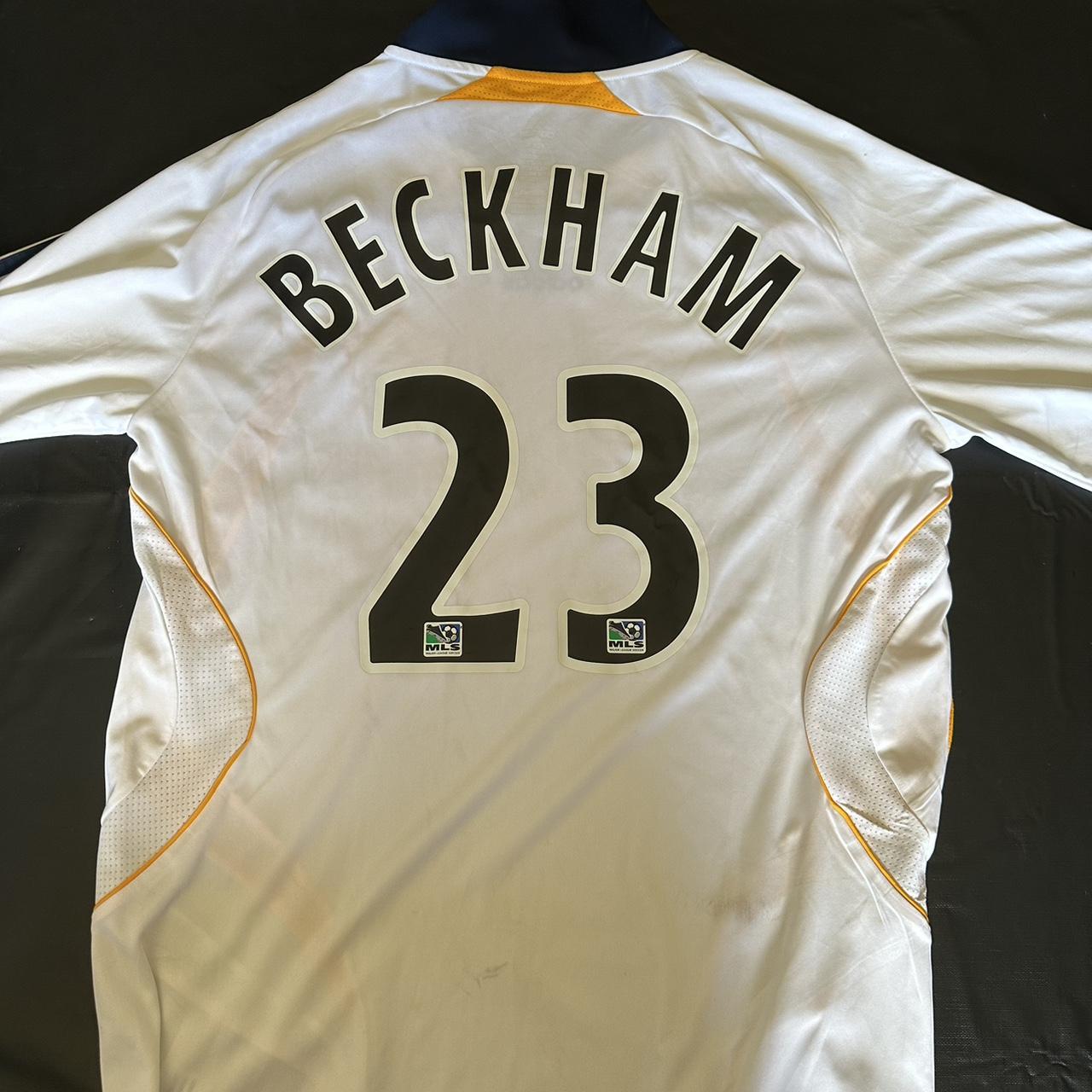 David Beckham La Galaxy Jersey Mls Badge Worn - Depop