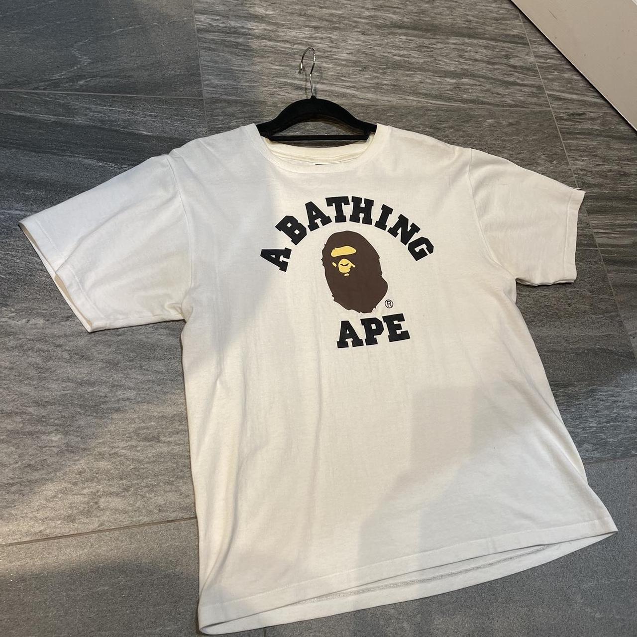 A BATHING APE BAPE COLLEGE TEE SN32 Size M Slight... - Depop