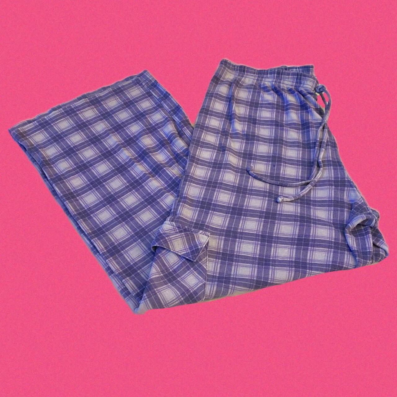 Comfy y2k vintage cotton pajama pants with cargo... - Depop