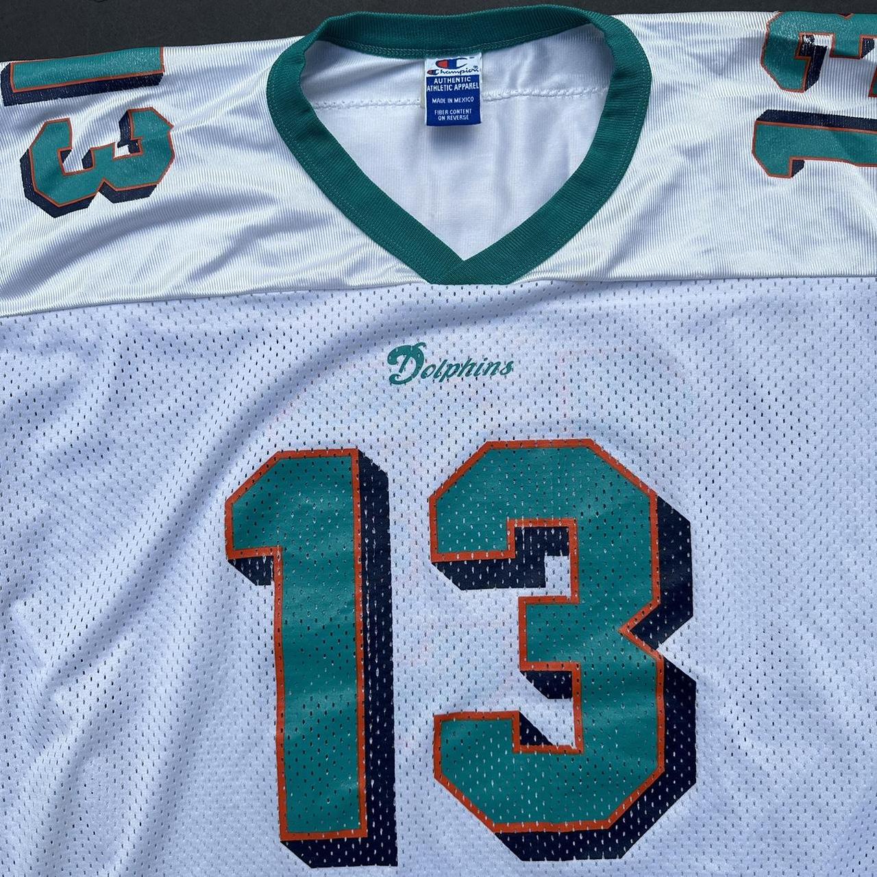 Vintage Champion DAN MARINO No. 13 MIAMI DOLPHINS Size 48 Football Jersey  White