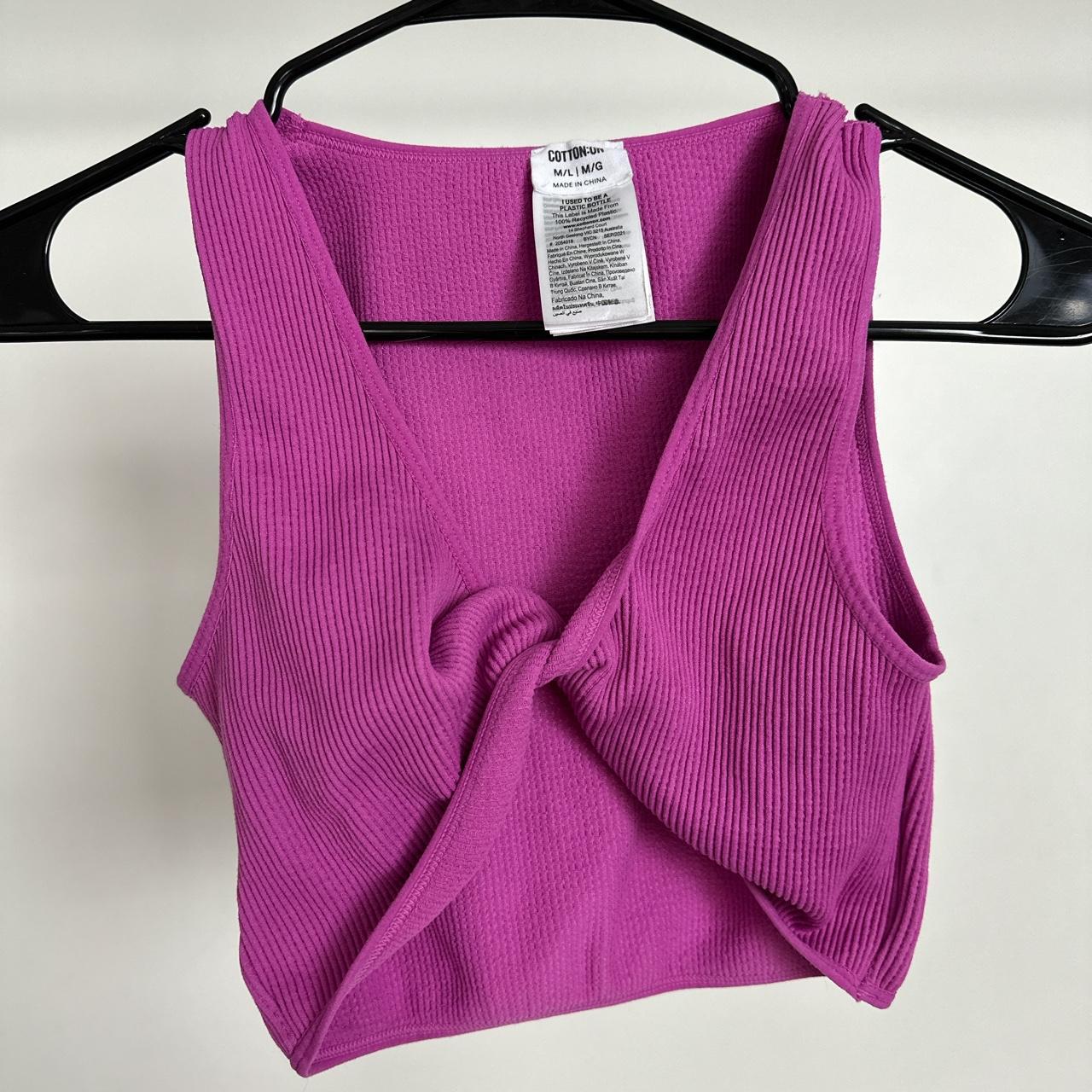 Cotton On Women's Pink Crop-top