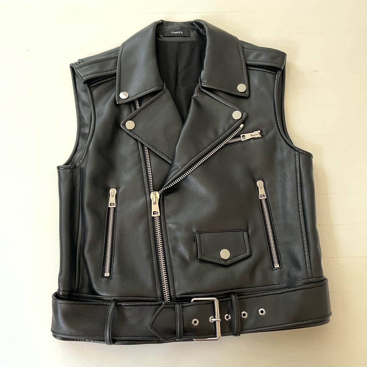 Theory leather clearance vest