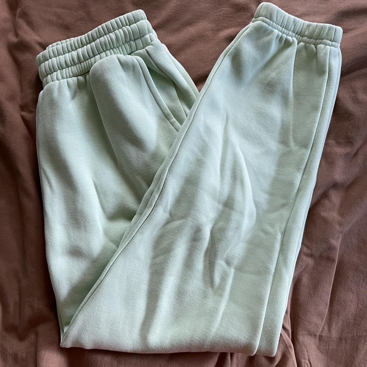 Mint green sweatpants. These are so soft and comfy.... Depop