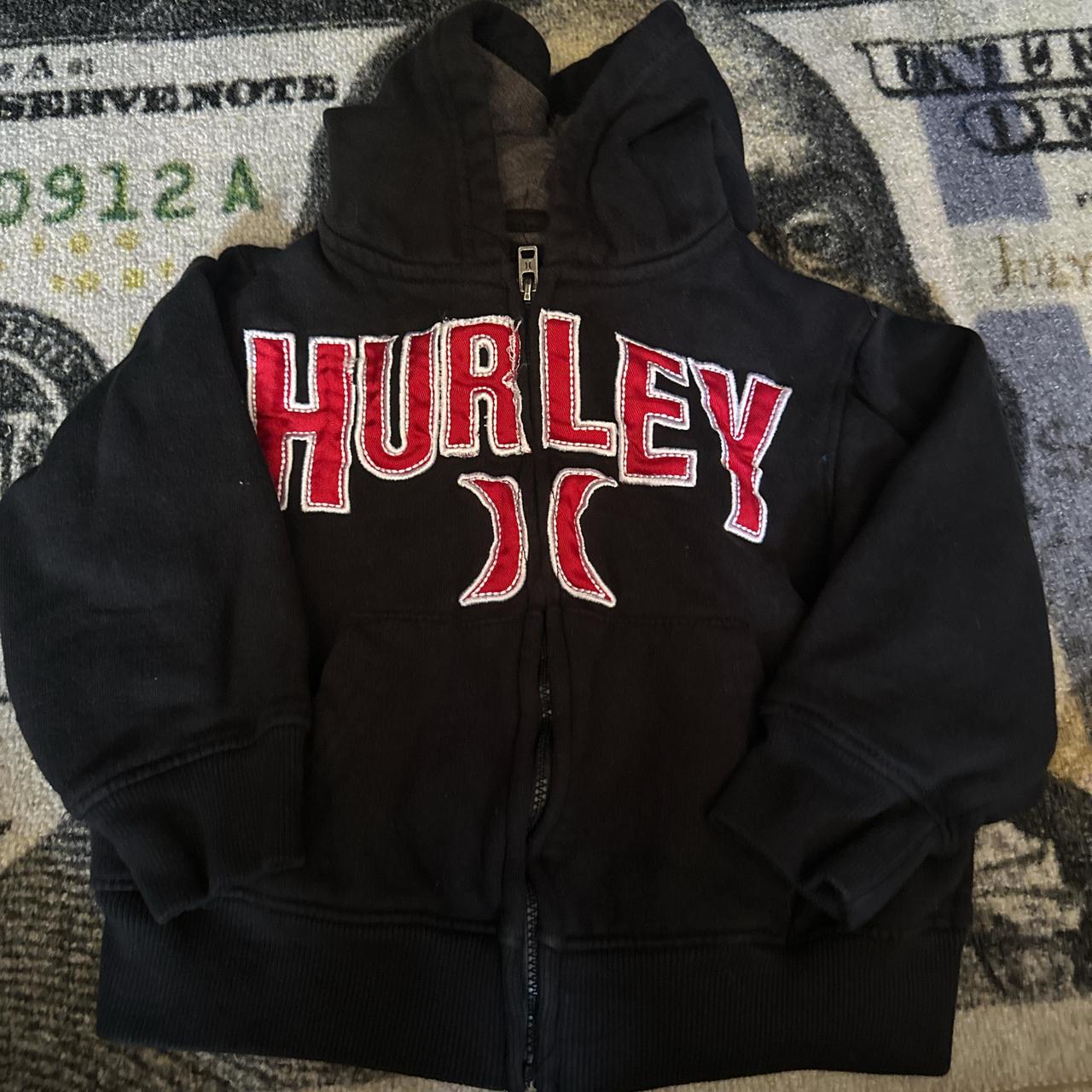 hurley zip up toddler size 4T runs smaller kinda faded - Depop