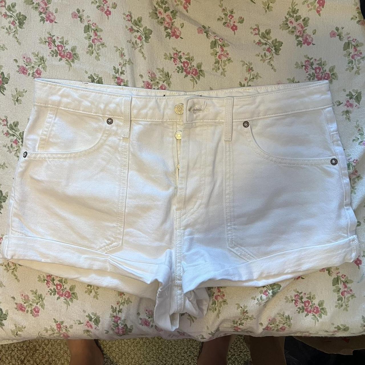 Free people white shorts Size 30 Worn once, just... - Depop