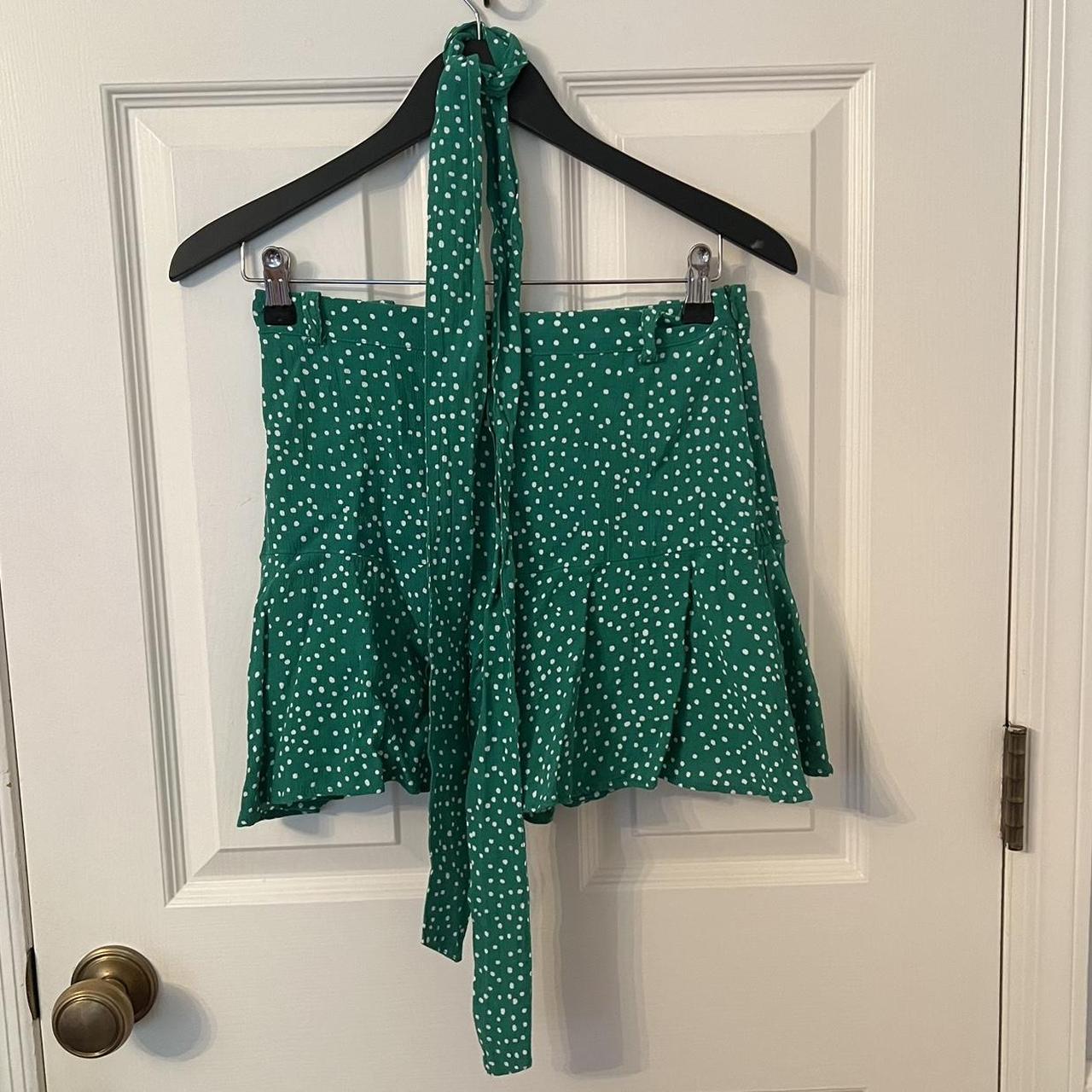 Green polka hotsell dot skirt zara