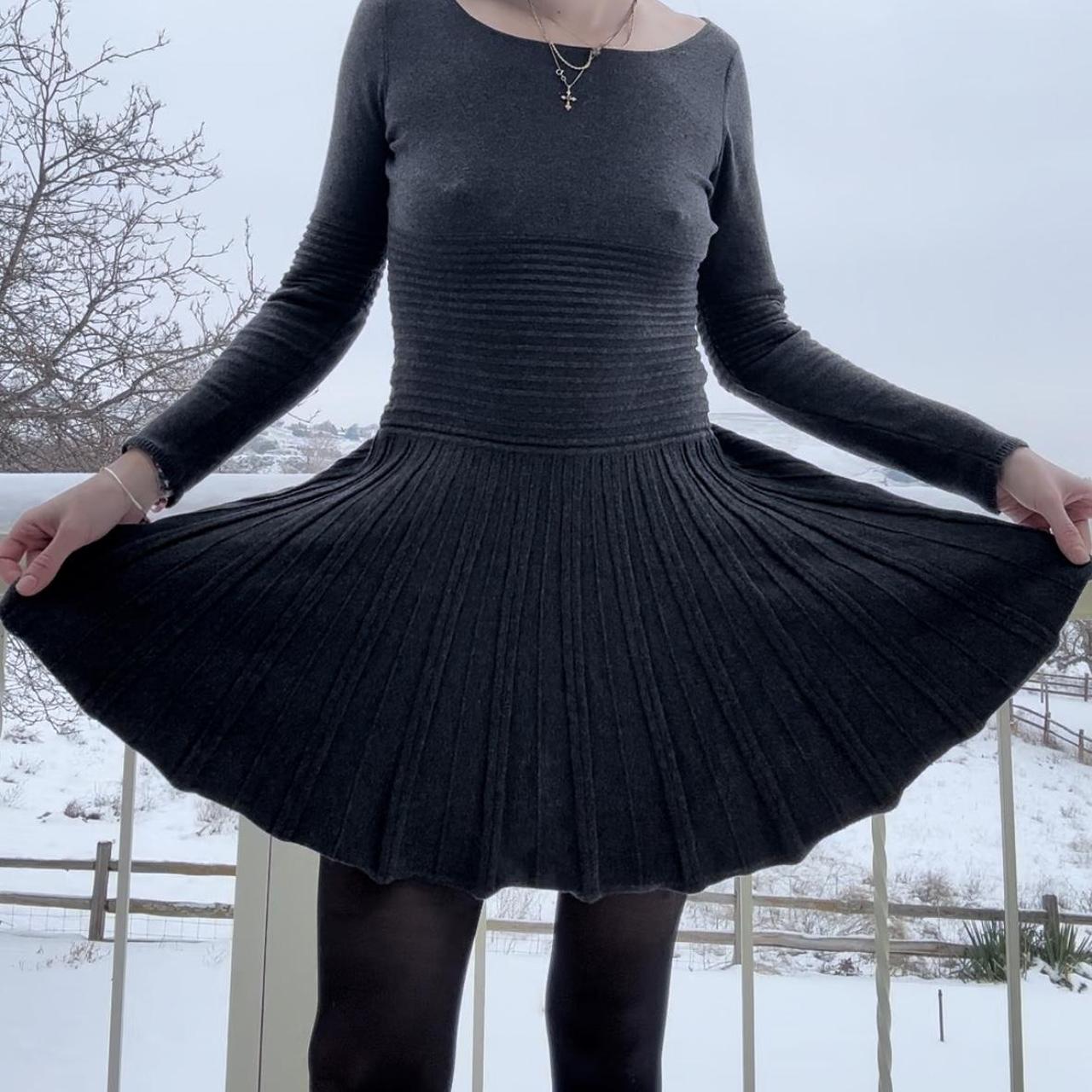 Beautiful Knit dress for the Winter Pleated Depop