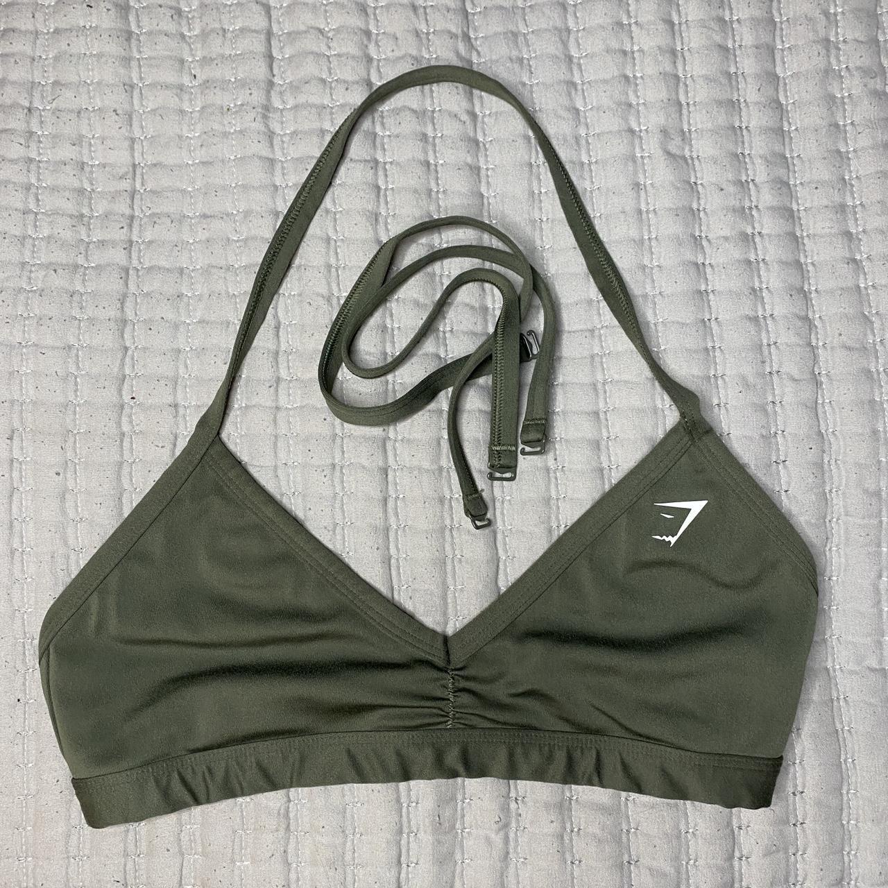 GYMSHARK DUSK GREEN MINIMAL SPORTS BRA •cute and... - Depop