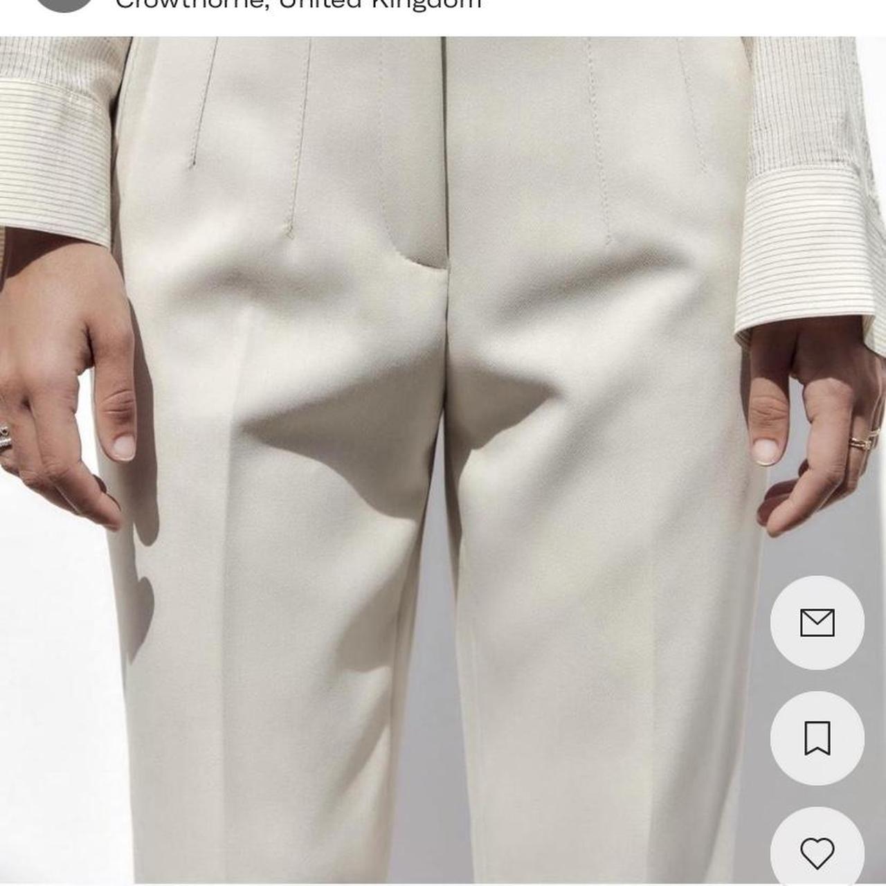 Zara cream XS work / smart trousers New with tags!... Depop