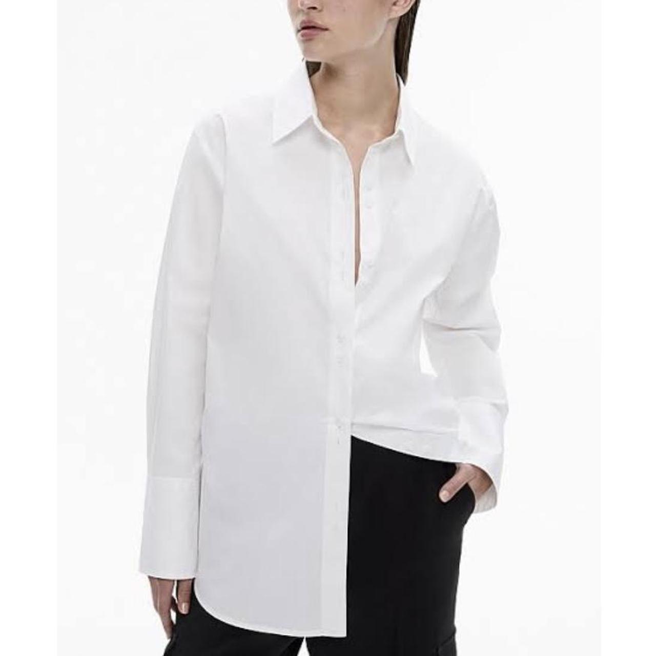 Witchery Cotton Relaxed Shirt in white RRP $129.95 - Depop