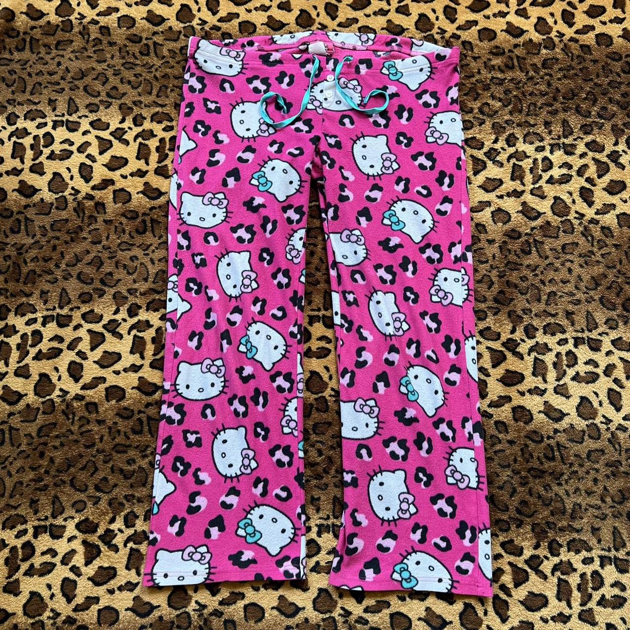 hello kitty cheetah print pijama pants - 2013... - Depop