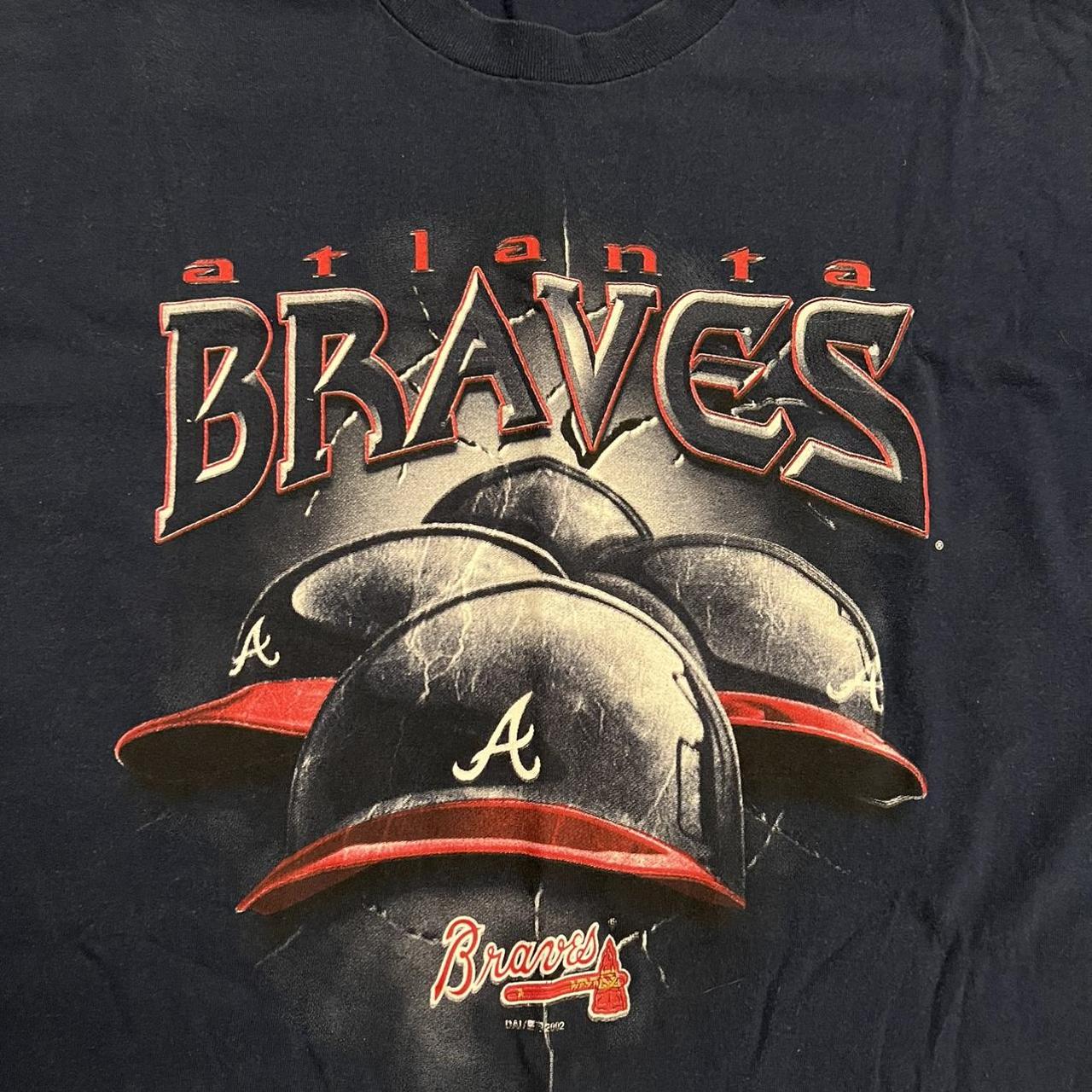 Vintage 2002 Atlanta Braves crewneck Size YOUTH M - Depop