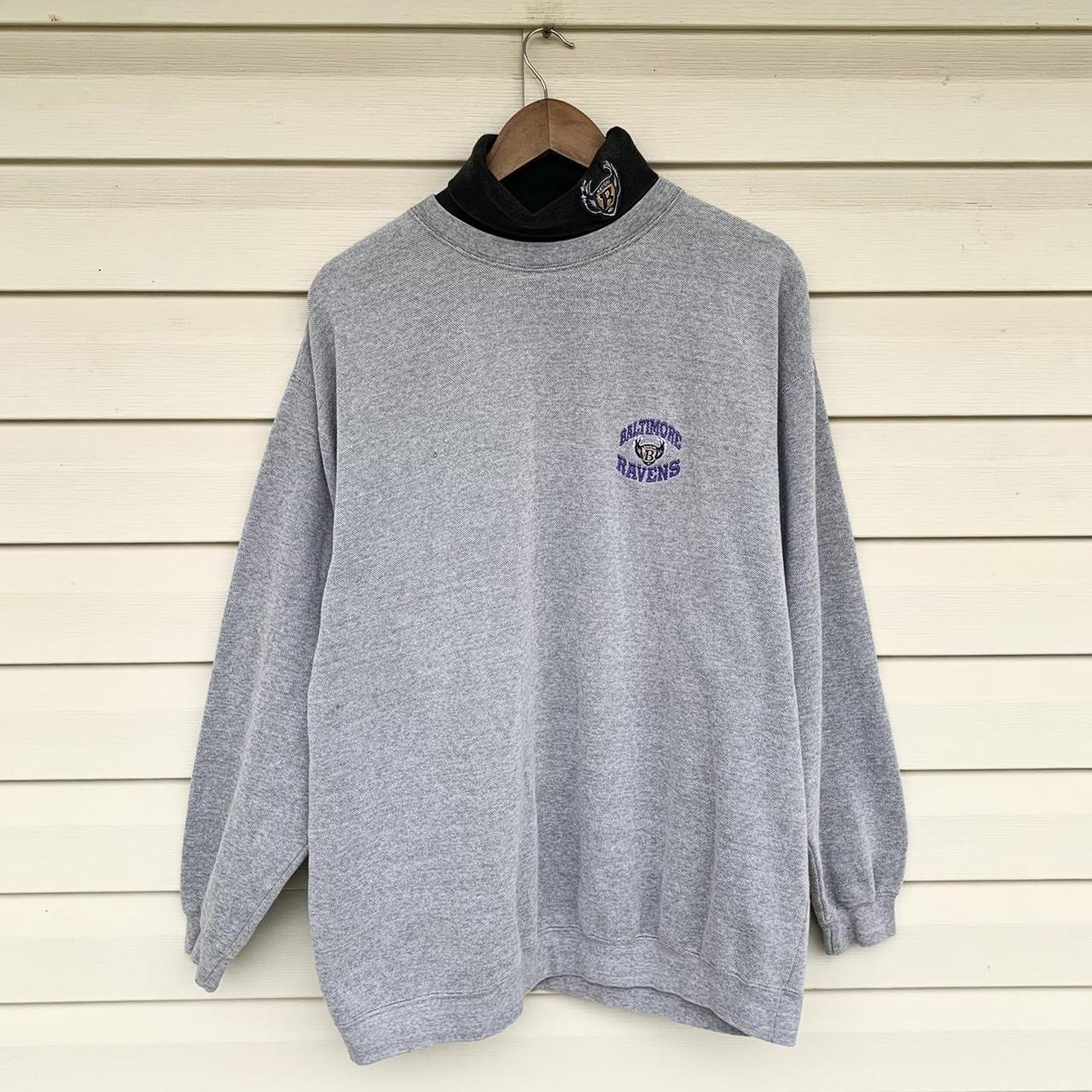 Vintage 1998 Baltimore Ravens Old Logo Turtleneck... - Depop