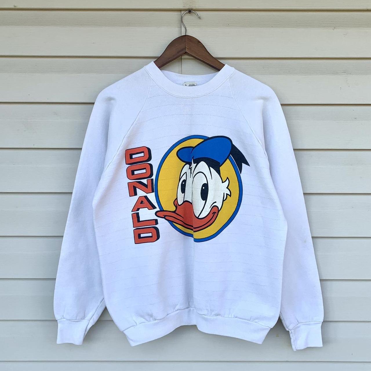 Vintage Disney Donald Duck Crew Neck Pullover Grey Jumper