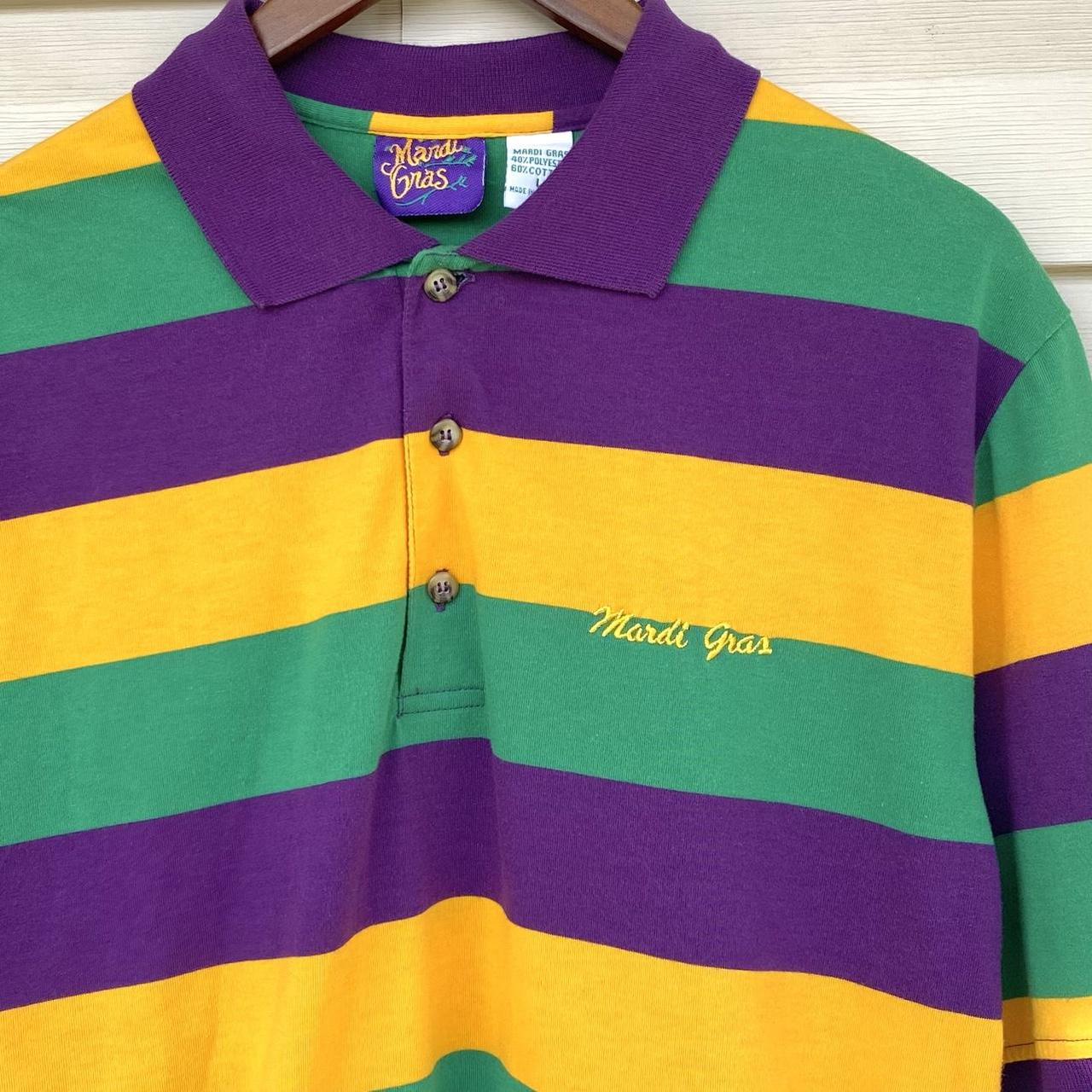 Mardi gras 2024 striped polo