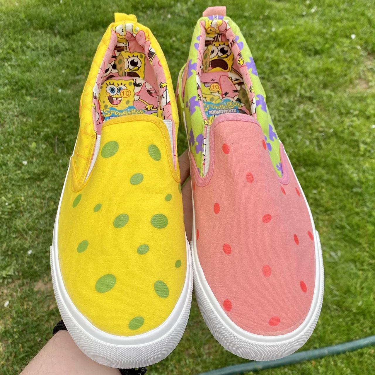 Nickelodeon Men's Yellow and Pink Trainers | Depop