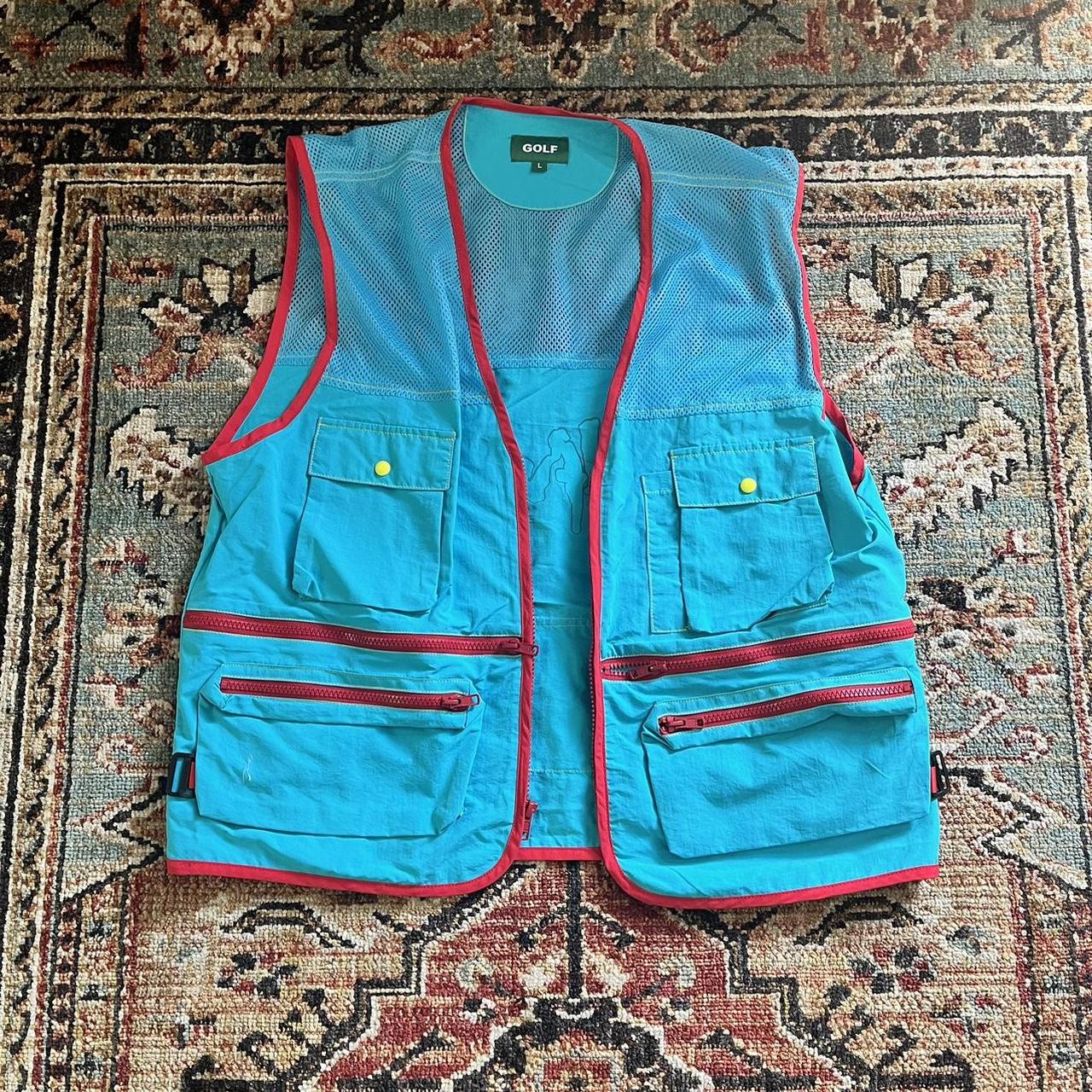 RARE Tyler the creator GOLF WANG blue utility vest.... - Depop