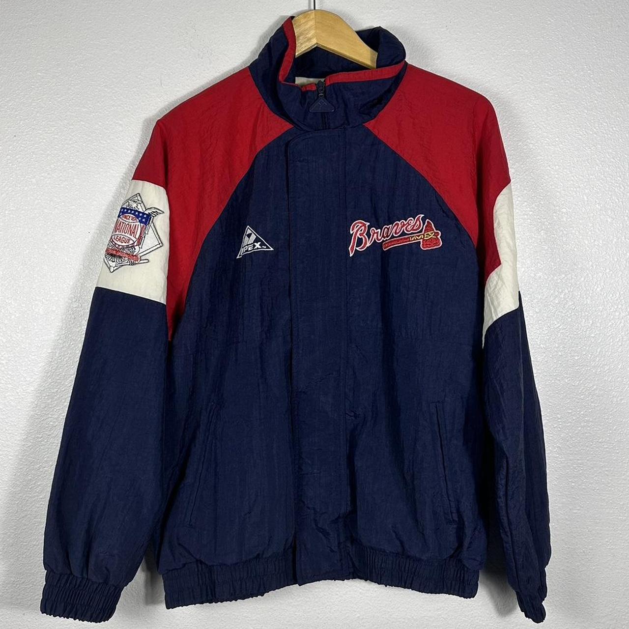 Vintage Atlanta Braves Jacket MEASUREMENTS: CHEST: ... - Depop