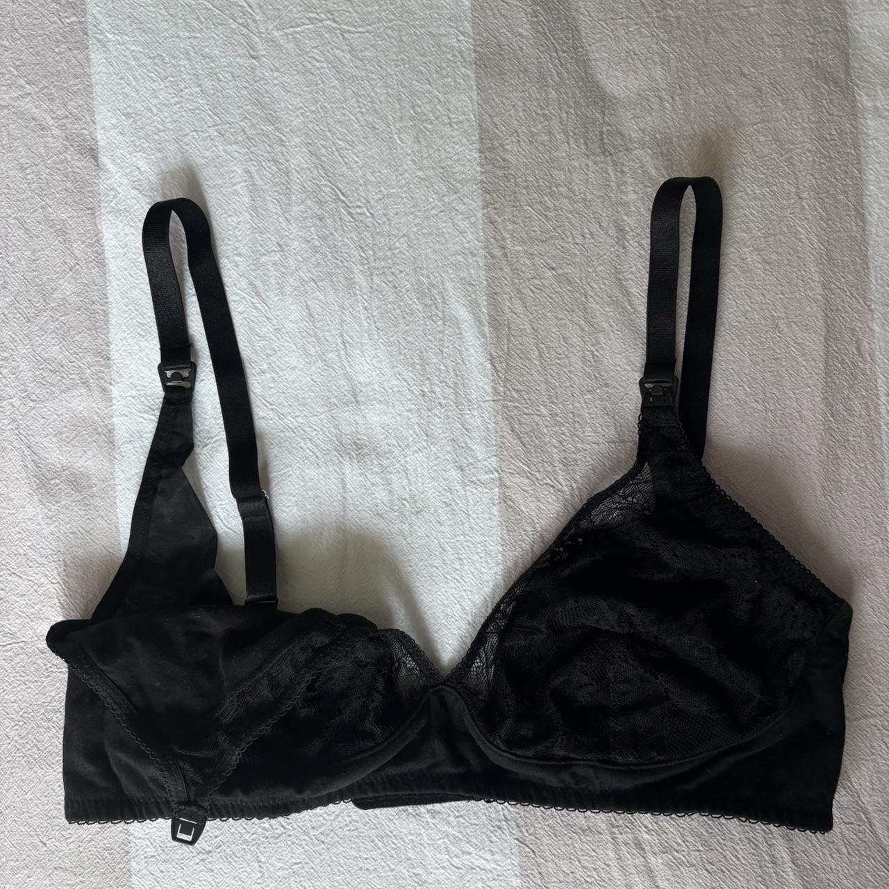 Juem Tilda Black Lace Bra Size 12 - Worn... - Depop