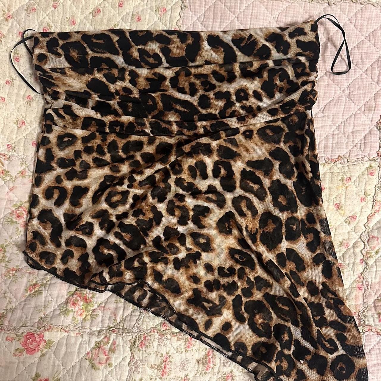 Leopard Print Mesh Tube Top From Urban! Super... | Depop