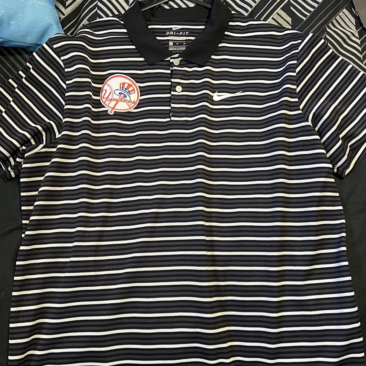 nike men’s yankees polo shirt, in amazing condition,... - Depop