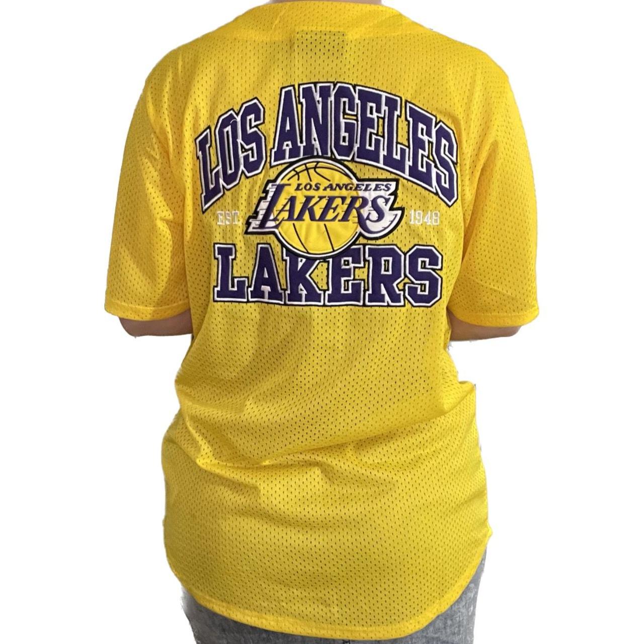 Los Angeles Lakers button down jersey with - Depop