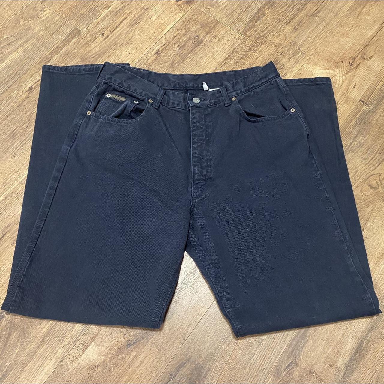 Vintage Calvin Klein USA Made Navy Denim Jeans Pants... - Depop