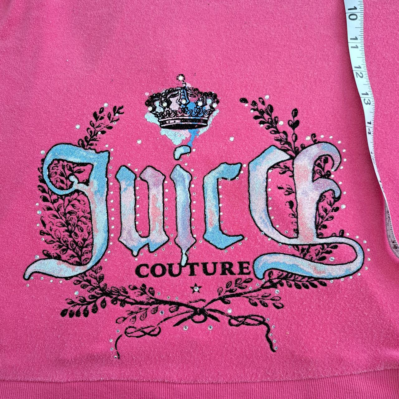 Juicy Couture Women's Pink and Blue Hoodie | Depop