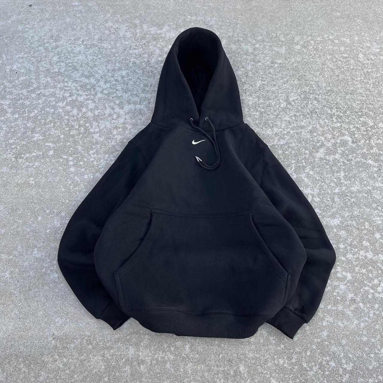 swoosh hoodie black