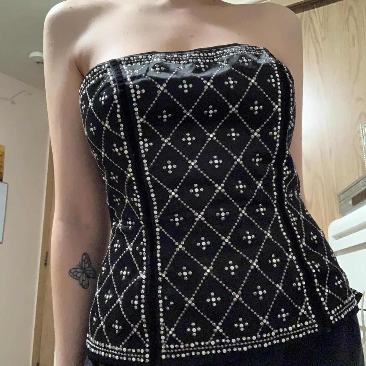 Beaded black corset 🖤 brand: white house black - Depop