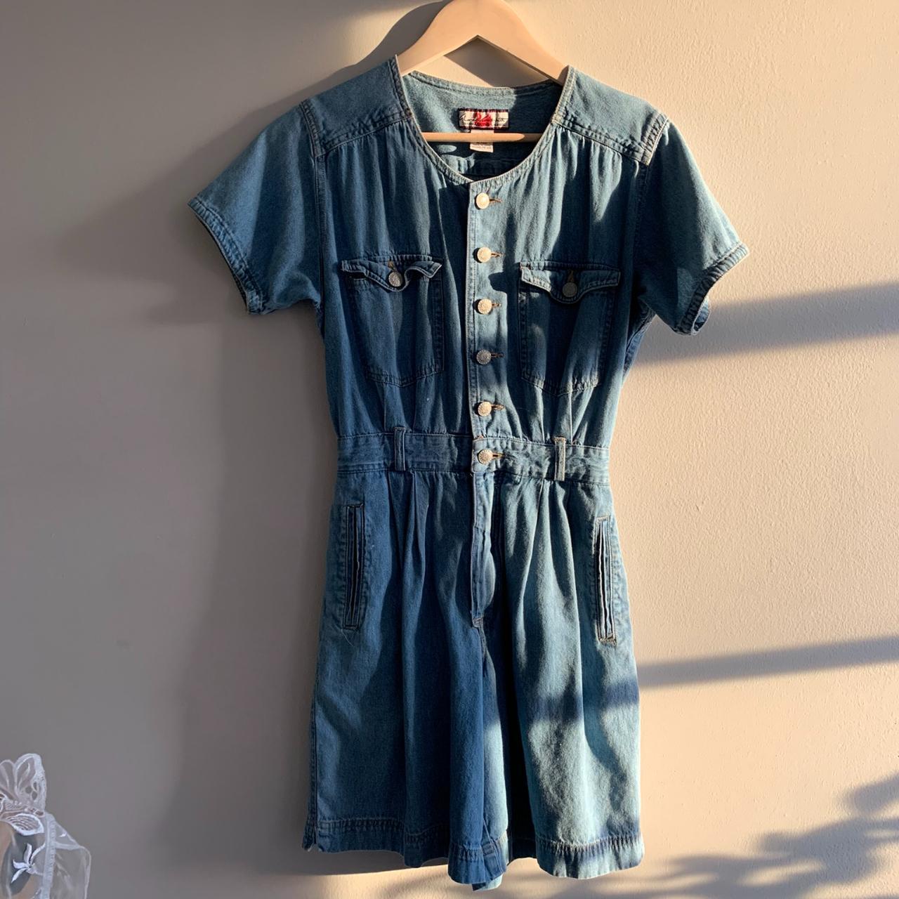 J crew denim store romper