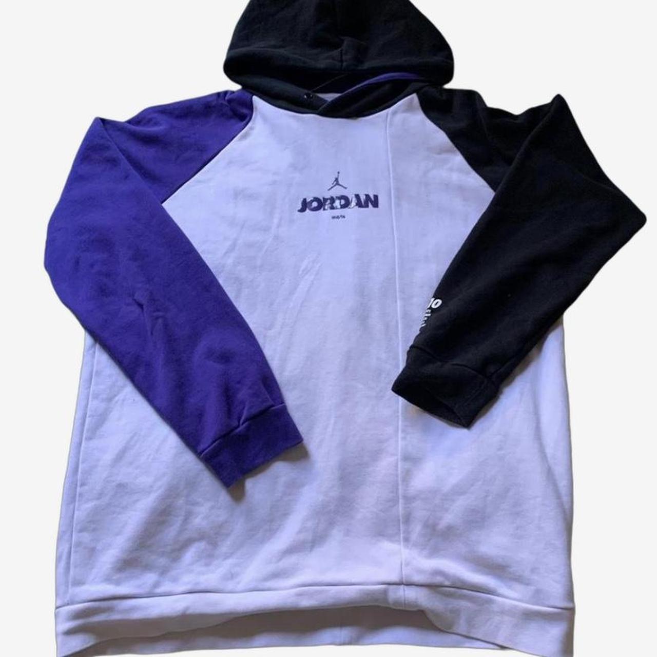 Purple white and black Jordan hoodie Size L