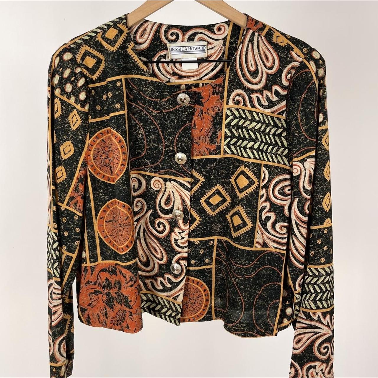 Jessica Howard Women's Brown and Orange Blouse (3)