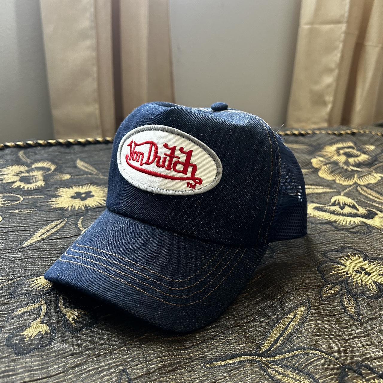 Von Dutch trucker hat Black, white and gold Brand - Depop