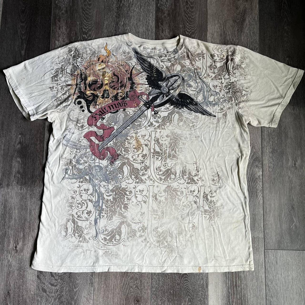 Y2K affliction inspired Harley Davison t shirt. - Depop