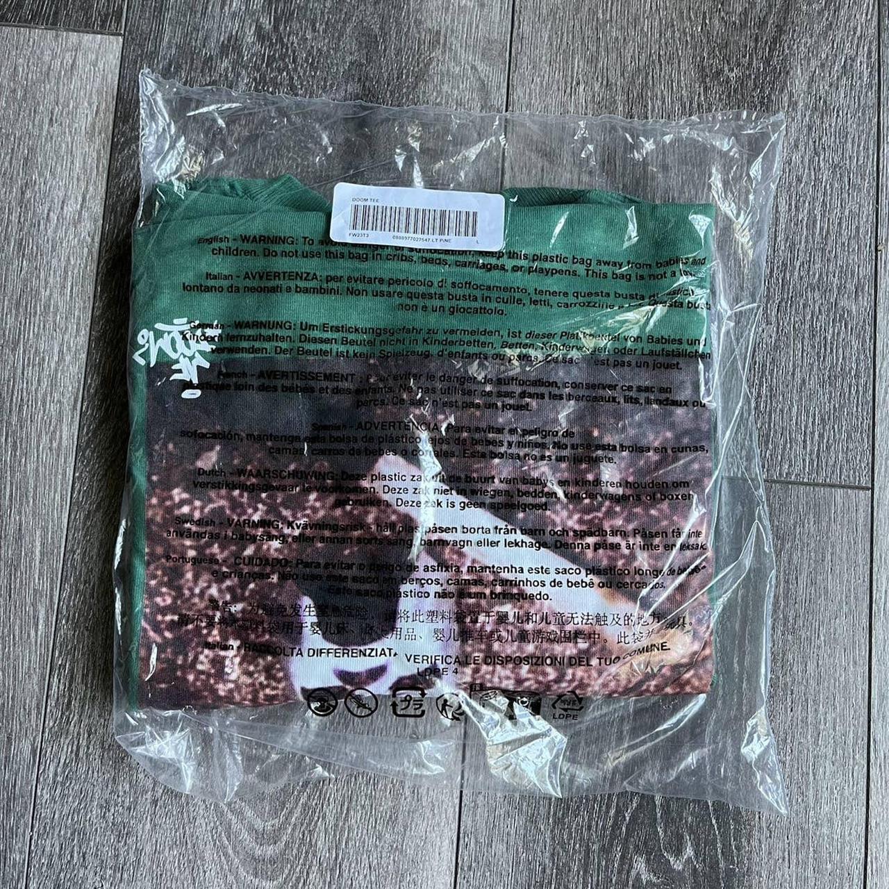 Supreme x MF DOOM Green Graphic Logo Tee Shirt... - Depop