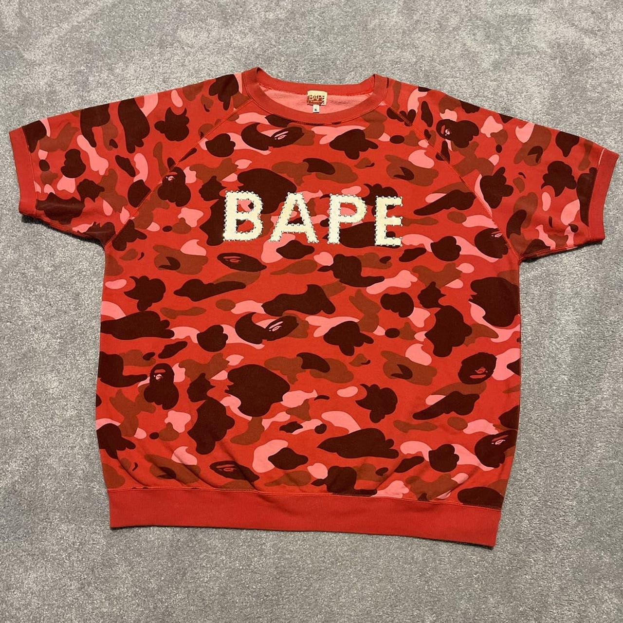 Rare OG A Bathing Ape Bape Swarovski NERD Red Camo. Depop