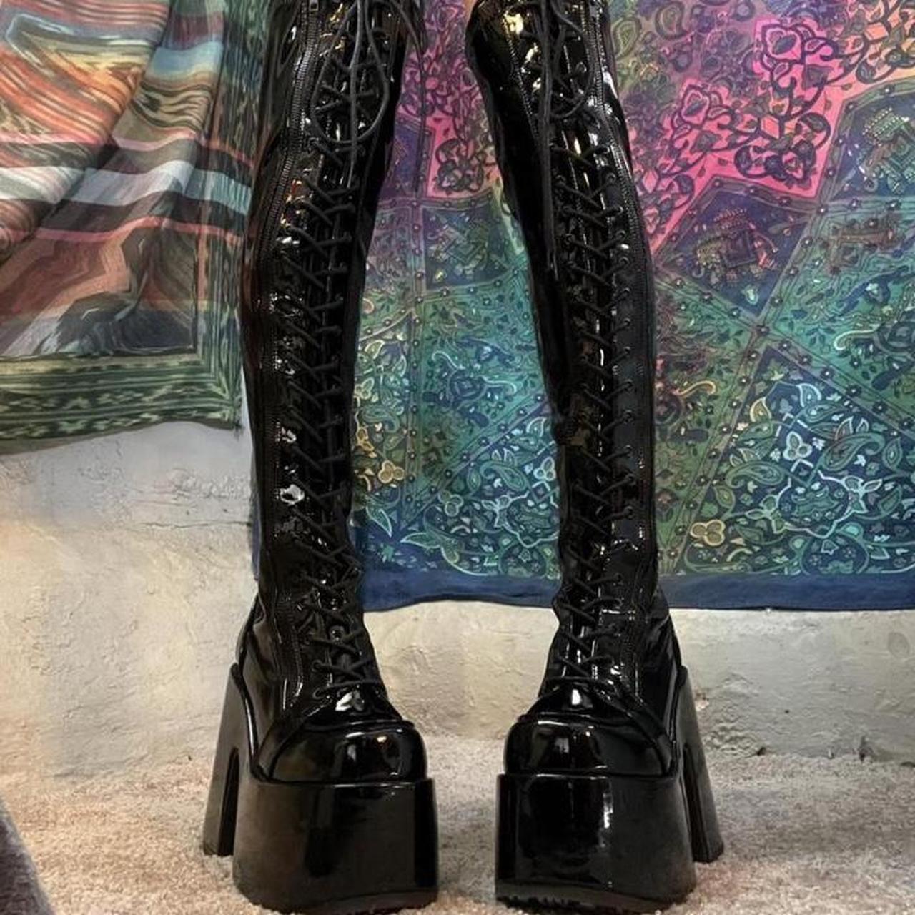 Demonia thigh high on sale boots