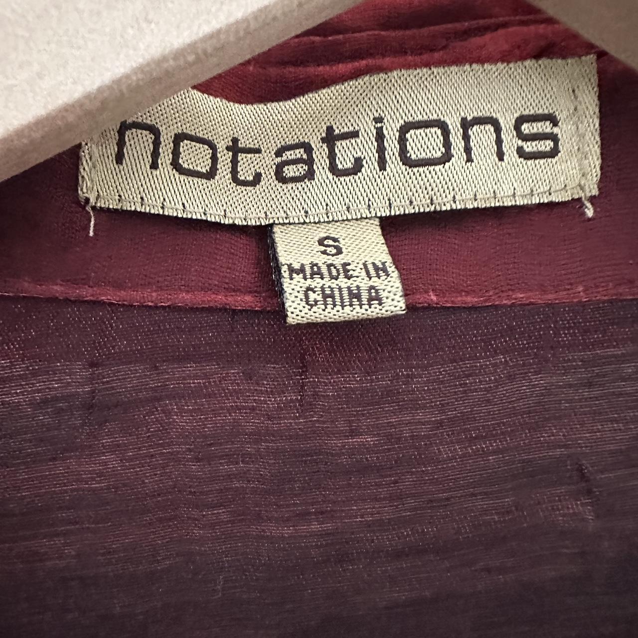 Notations Women's Red and Burgundy Blouse (2)