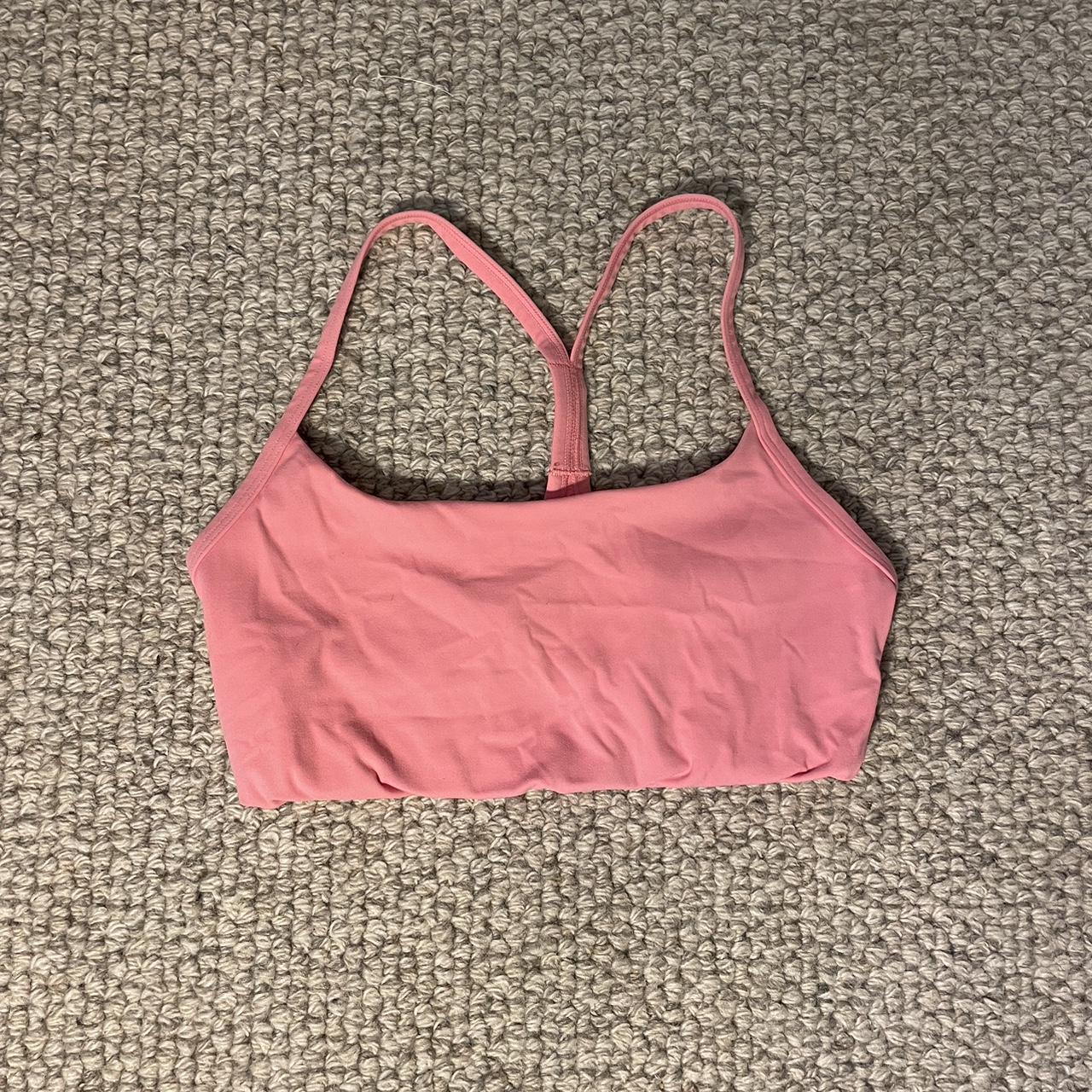 Style runner pink sports bra size S, only worn a... - Depop