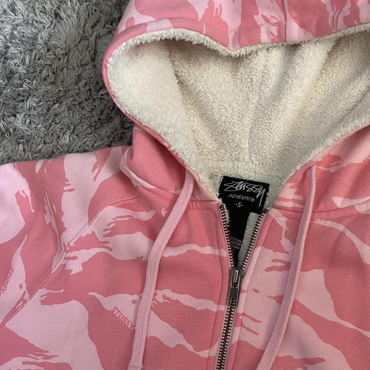 Stüssy Women's Pink Hoodie Depop