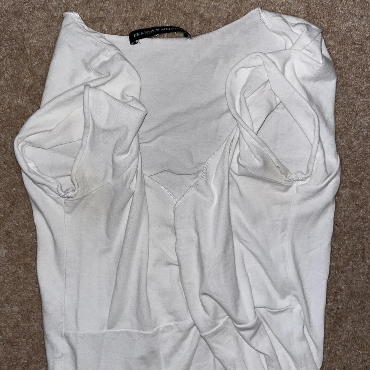 White brandy melville Gina top Good condition Depop