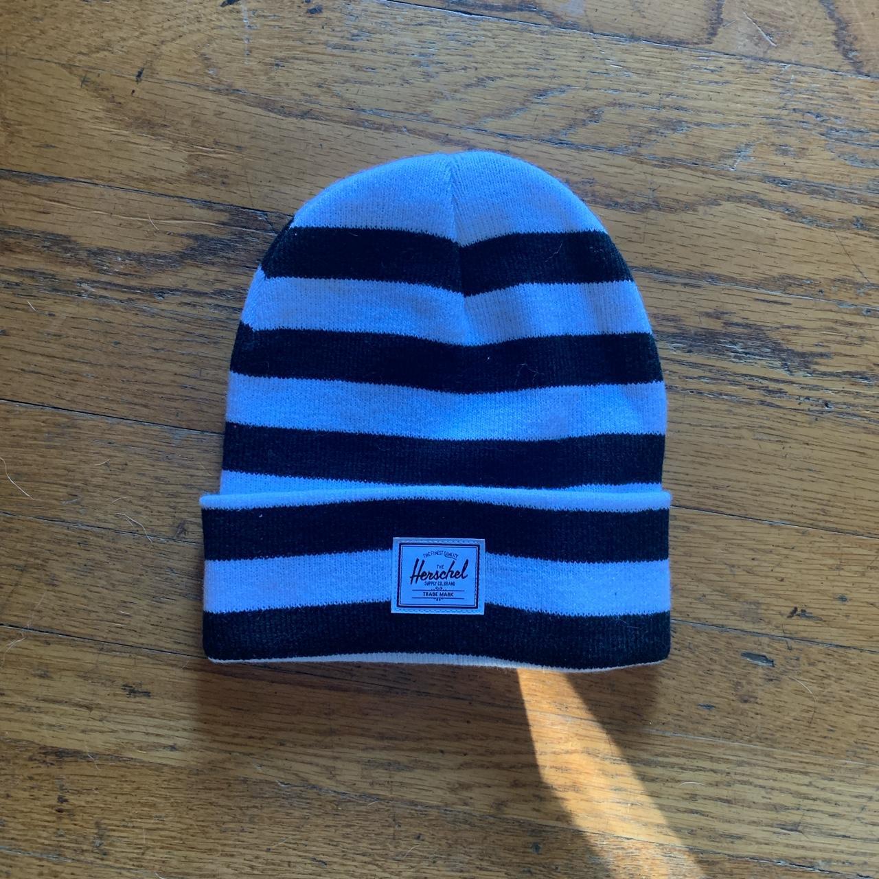 Black and white striped beanie. One size fits most Depop